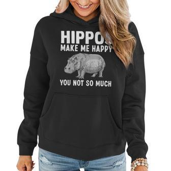 Funny Hippo Design For Men Women Kids Hippopotamus Lovers Women Hoodie | Mazezy
