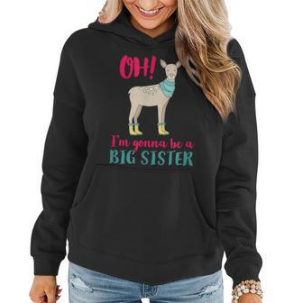 Funny Im Gonna Be Big Sister Pregnancy Announcement Women Hoodie | Mazezy