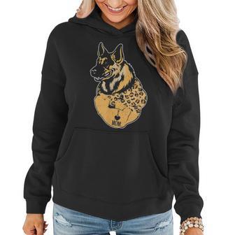 Funny Leopard German Shepherd Mom Costume Mothers Day Gift Women Hoodie - Seseable