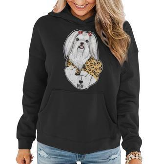 Funny Leopard Maltese Mom Costume Mothers Day Gift Women Hoodie - Seseable