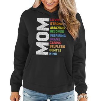 Funny Mothers Day Mom Loving Strong Amazing Mothers Day Women Hoodie | Mazezy CA