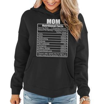 Funny Mothers Day Nutrition Facts Mom Nutritional Facts Women Hoodie - Thegiftio UK