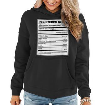 Funny Registered Nurse Job Application Nutrition Facts Gift Women Hoodie | Mazezy