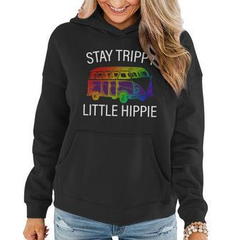 Funny Reto - Stay Trippy Little Hippie Women Hoodie - Monsterry