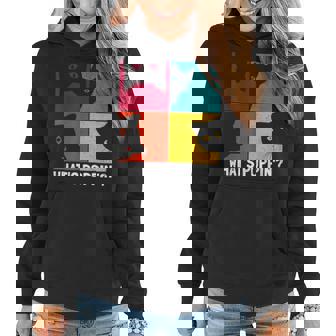 Funny Retro Vintage Curious Cat Meme For Cat Mom Cat Dad V2 Women Hoodie Graphic Print Hooded Sweatshirt - Thegiftio