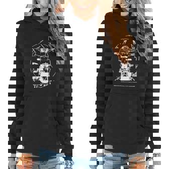 Funny Rock Drummer Set Band Drumming Guitar Women Hoodie Graphic Print Hooded Sweatshirt - Thegiftio UK