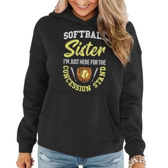 Funny Softball Softball Player Gifts Softball Sister Women Hoodie - Seseable