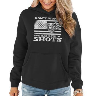 Funny Two Shots Do Not Worry Ive Had Both My Shots Saying Women Hoodie | Mazezy