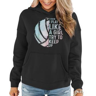 Funny Volleyball Design Girls Women Youth N Sports Lovers Women Hoodie | Mazezy UK
