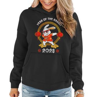 Funny Year Of The Rabbit Dabbing Happy Chinese New Year 2023 V2 Women Hoodie - Seseable