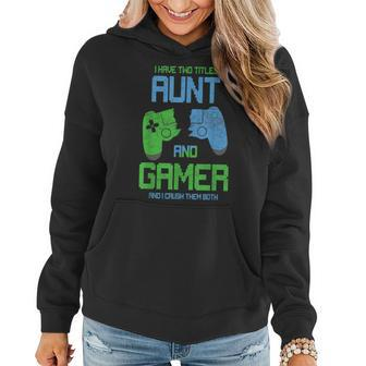 Gamer Mom Aunt Gift Idea Video Games Lover Aunt Gaming Women Hoodie | Mazezy