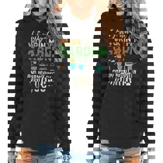 Gardening Dog Lover Gardener Garden Pet Gift Plants Women Hoodie | Mazezy