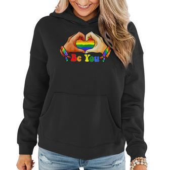 Gay Pride Clothing Lgbt Rainbow Flag Heart Unity Women Hoodie | Mazezy CA