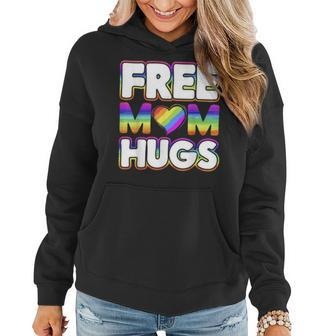 Gay Pride Mom Lgbtq Gift Design For Free Mom Hugs Women Hoodie - Seseable