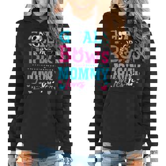 Gender Reveal Goals Or Bows Mommy Loves You Soccer Women Hoodie | Mazezy
