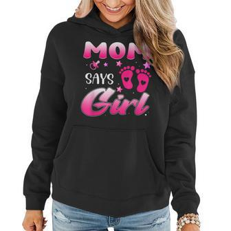 Gender Reveal Mom Says Girl Baby Party Matching Family Women Hoodie | Mazezy DE