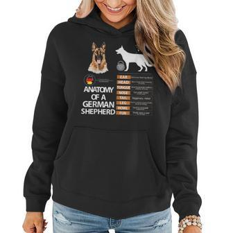 German Shepherd Dog Anatomy Mom Grandma Men Women Kids Gift Women Hoodie - Seseable