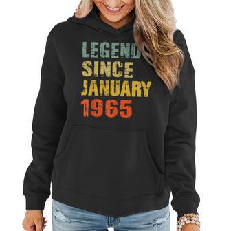 Geschenke Zum 57 Geburtstag Legende Seit Januar 1965 Frauen Hoodie - Seseable