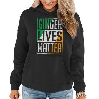 Ginger Lives Matter Irish Flag St Patricks Day Redhead Men Women Hoodie - Seseable