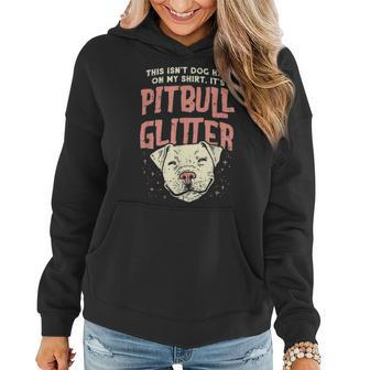 Girls Pitbull Glitter Hair Dog Lover Mothers Day Gift Mom V2 Women Hoodie - Seseable