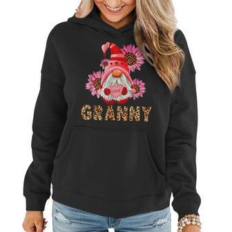 Gnome Sunflower Valentine Granny Women Valentines Day Women Hoodie - Seseable