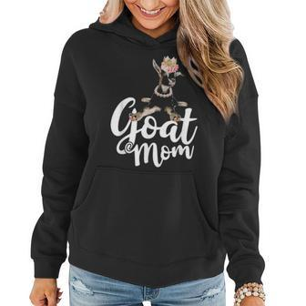 Goat Mom Funny Goat Lover Or Goat Farmer Cute Art Women Hoodie - Seseable