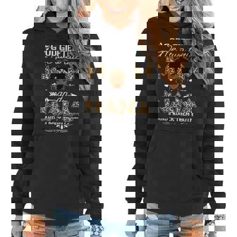 God Gifted Me Two Titles Mom And Nana Black Girl God Women Hoodie | Mazezy
