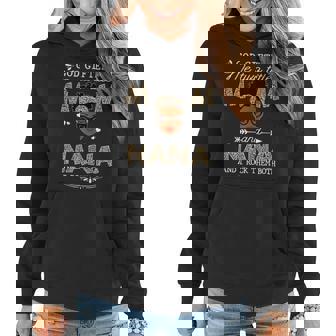 God Gifted Me Two Titles Mom And Nana Black Girl Leopard Gift For Womens Women Hoodie | Mazezy