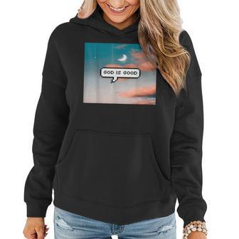 God Is Good With Clothing With Background Women Hoodie - Thegiftio UK