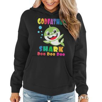 Godfather Shark Funny Fathers Day Gift For Mens Dad Women Hoodie - Seseable