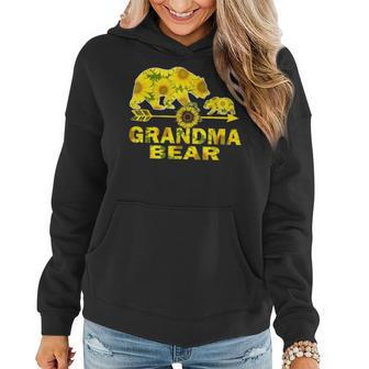 Grandma Bear Sunflower Funny Mother Father Gift Women Hoodie - Seseable