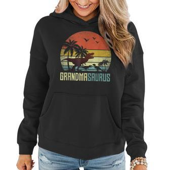 Grandma Dinosaur Grandmasaurus 2 Two Kids Women Hoodie | Mazezy