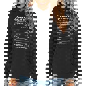 Grandma Nutrition Facts Funny Grandma Women Hoodie | Mazezy