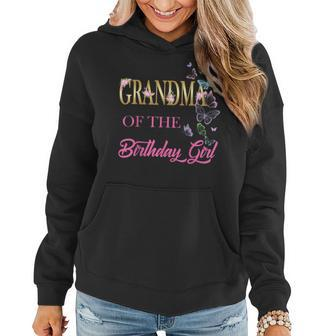 Grandma One First Birthday Matching Family Butterfly Floral Women Hoodie | Mazezy