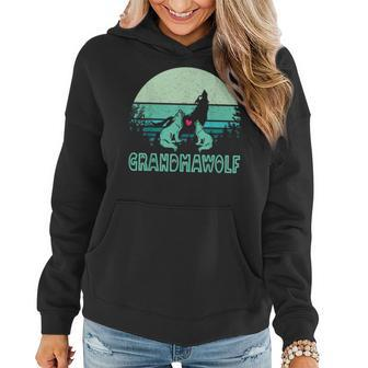 Grandmawolf For Lovers Mom Grandma Wolf & Wolves Mothers Day Women Hoodie | Mazezy