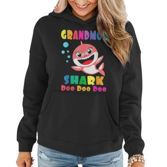 Grandmom Shark Funny Mothers Day Gift For Womens Mom Women Hoodie - Seseable