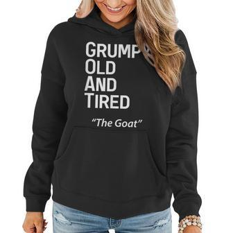 Grump Old And Tired Goat Funny Middle Aged Men Women Hoodie - Thegiftio UK