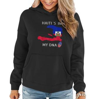 Haiti Is In My Dna Haitian Flag Day Pride Haiti Women Hoodie Graphic Print Hooded Sweatshirt - Thegiftio UK