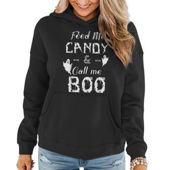Halloween Call Me Boo Baseball Funny Costume Party Women Hoodie Graphic Print Hooded Sweatshirt - Thegiftio UK