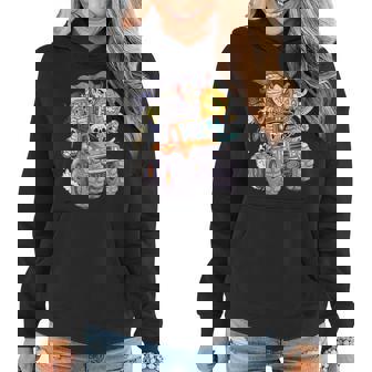 Halloween Costume Skeleton Zombie Monster Truck Vampire Women Hoodie Graphic Print Hooded Sweatshirt - Thegiftio