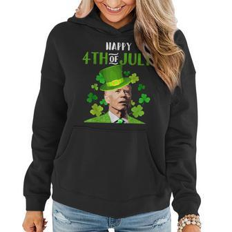 Happy 4Th Of July Joe Biden St Patricks Day Leprechaun Hat V102 Women Hoodie - Seseable
