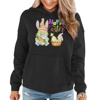 Happy Easter Day Funny Bunny Gnome Rabbit Eggs Hunting Women Hoodie - Seseable