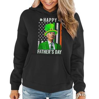 Happy Fathers Day Leprechaun Joe Biden St Patricks Day Women Hoodie - Seseable