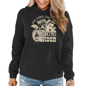 Hard Dickens Cider Girl Whiskey And Beer Apple Humor Women Hoodie | Mazezy