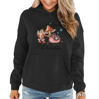 Have Yourself A Groovy Little Christmas Funny Santa Reindeer Car Women Hoodie - Monsterry AU
