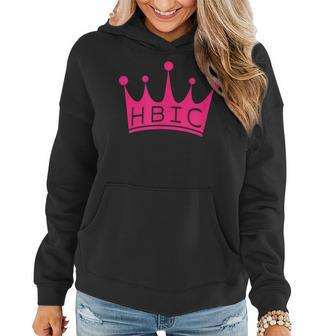 Hbic Womens Gift Head Bitch In Charge Design Women Hoodie - Seseable