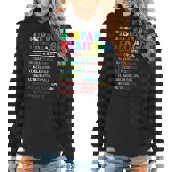 Hispanic Heritage Month Latino Countries Names Retro Vintage V3 Women Hoodie Graphic Print Hooded Sweatshirt - Thegiftio