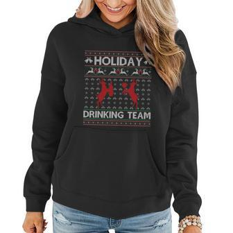Holiday Ing Team Reindeer Ugly Christmas Sweater Gift Women Hoodie - Monsterry UK