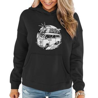 Holiday Vintage Car With Sunset Women Hoodie - Monsterry CA