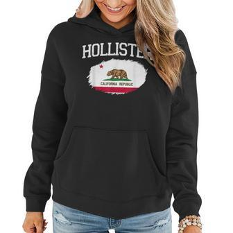 Hollister Ca California Flag Vintage Usa Sports Men Women Women Hoodie - Seseable